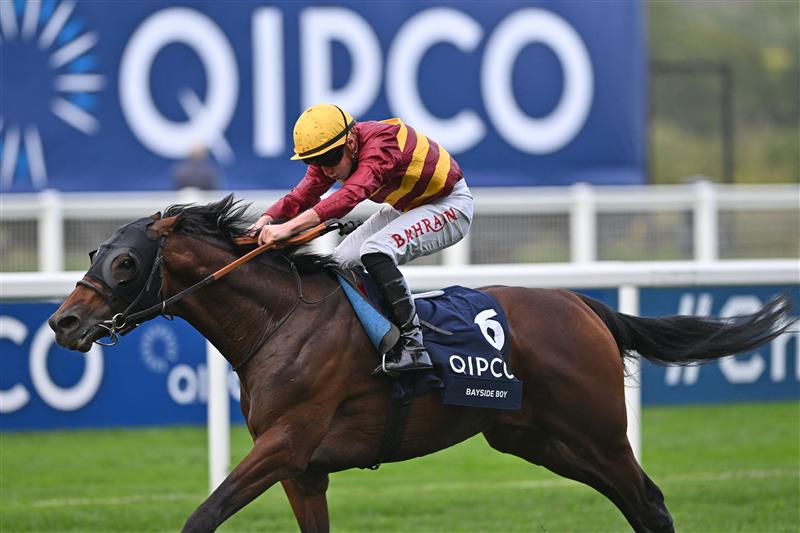 British jockey Tom Marquand rides Bayside Boy to victory in the Queen Elizabeth II Stakes on Qipco British Champions Day at Ascot Racecourse, west of London on October 15, 2022. - Champions day is the finale of the British flat racing season and the UK's richest raceday. (Photo by Glyn KIRK / AFP) (Photo by GLYN KIRK/AFP via Getty Images)