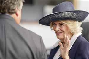 ASCOT, ENGLAND - OCTOBER 15: Camilla, Queen Consort arrives at Ascot Racecourse on October 15, 2022 in Ascot, England. (Photo by Alan Crowhurst/Getty Images)