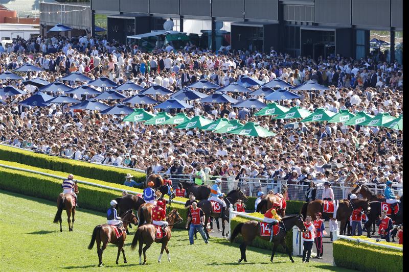 SYDNEY, AUSTRALIA - OCTOBER 15: Rachel King (14) on Rocketing By wins  race 6 the Fujitsu General Sydney Stakes during Everest Day at Royal Randwick Racecourse on October 15, 2022 in Sydney, Australia. (Photo by Jenny Evans/Getty Images)
