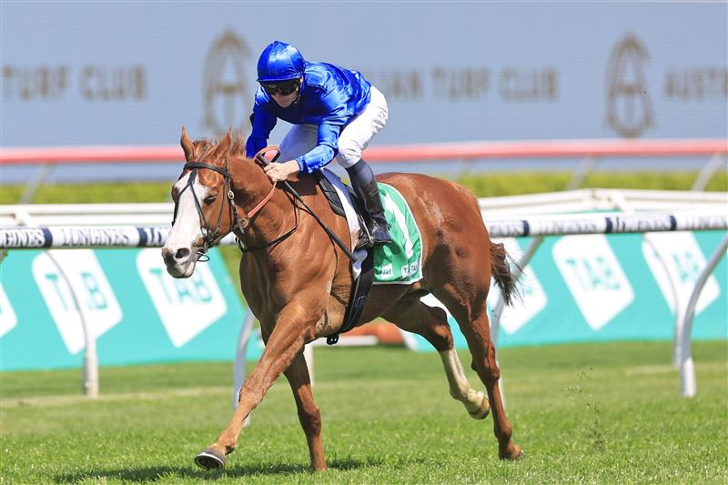 SYDNEY, AUSTRALIA - OCTOBER 15: James McDonald on Cascadian wins race 3 the New TAB App Craven Plate during Everest Day at Royal Randwick Racecourse on October 15, 2022 in Sydney, Australia. (Photo by Mark Evans/Getty Images)