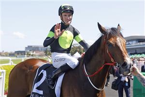 SYDNEY, AUSTRALIA - OCTOBER 15: Sam Clipperton on Stockman returns to scale after winning race 4 the Star St Ledger Stakes during Everest Day at Royal Randwick Racecourse on October 15, 2022 in Sydney, Australia. (Photo by Mark Evans/Getty Images)