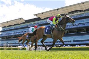 SYDNEY, AUSTRALIA - OCTOBER 15: Robbie Dolan on Cisco Bay wins race 2 the Big Dance Wild Card during Everest Day at Royal Randwick Racecourse on October 15, 2022 in Sydney, Australia. (Photo by Mark Evans/Getty Images)