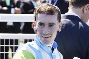 SYDNEY, AUSTRALIA - OCTOBER 15: Tyler Schiller on Front Page returns to scale after winning race 5 the Kosciuszko during Everest Day at Royal Randwick Racecourse on October 15, 2022 in Sydney, Australia. (Photo by Mark Evans/Getty Images)