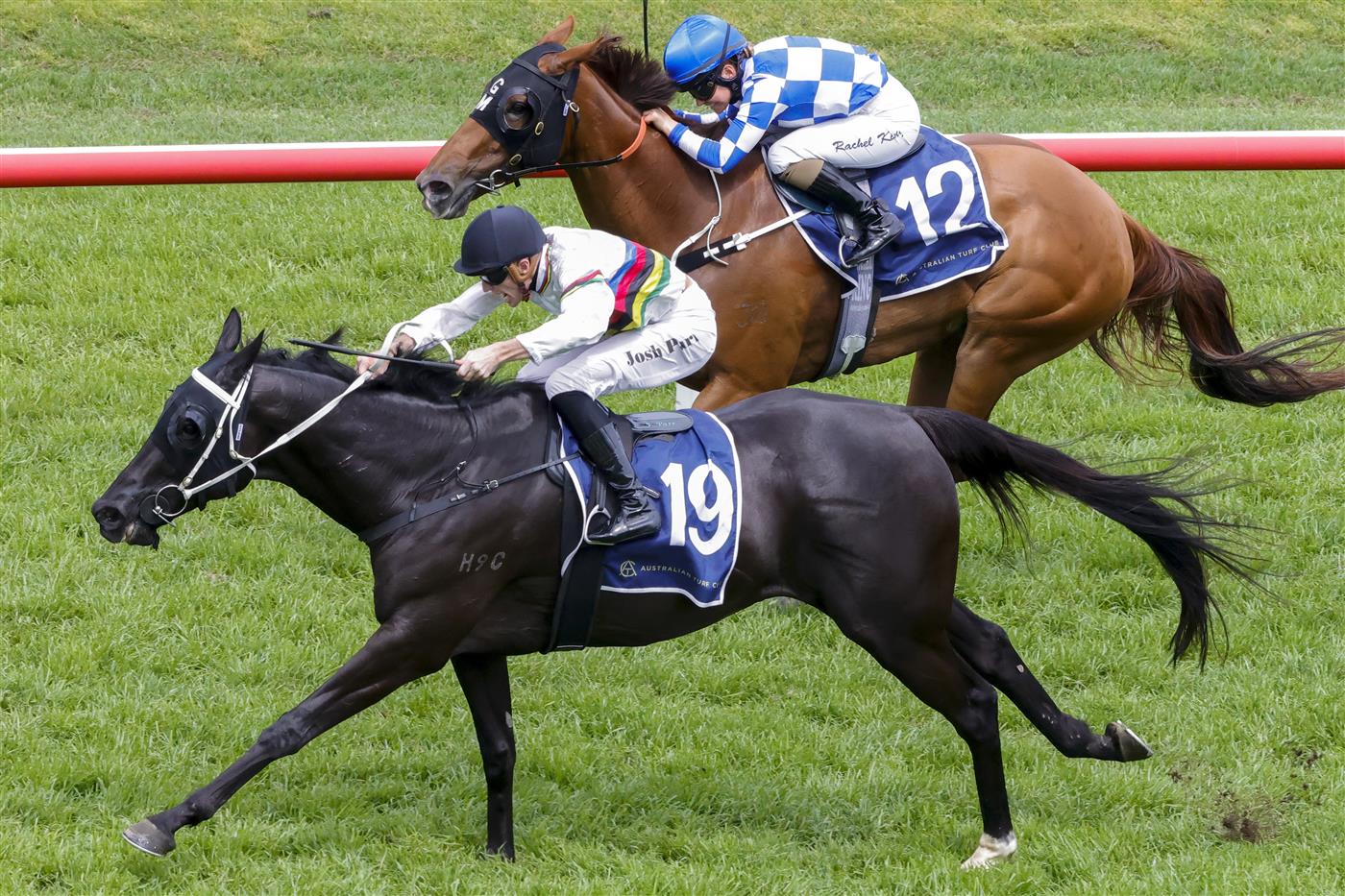 SYDNEY, AUSTRALIA - OCTOBER 22: Joshua Parr on Liberty Sun wins race 3 the Midway Handicap during Spring Champions Stakes Day at Royal Randwick Racecourse on October 22, 2022 in Sydney, Australia. (Photo by Jenny Evans/Getty Images)