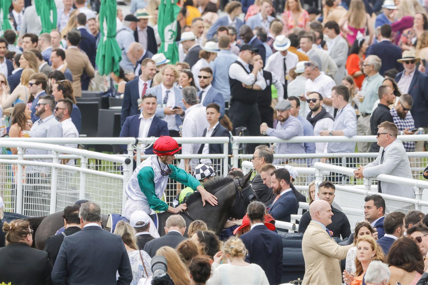 SYDNEY, AUSTRALIA - OCTOBER 22: Regan Bayliss on Diamil returns to scale after winning race 5 the Vale Beryl White Filante Handicap during Spring Champions Stakes Day at Royal Randwick Racecourse on October 22, 2022 in Sydney, Australia. (Photo by Jenny Evans/Getty Images)