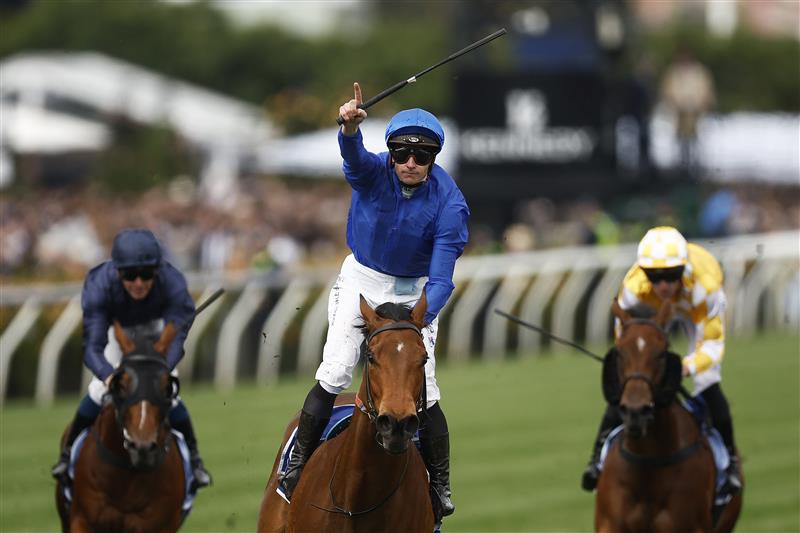 MELBOURNE, AUSTRALIA - OCTOBER 29: James McDonald rides #15 In Secret to win race six the Coolmore Stud Stakes during 2022 Penfolds Victoria Derby Day at Flemington Racecourse on October 29, 2022 in Melbourne, Australia. (Photo by Daniel Pockett/Getty Images)