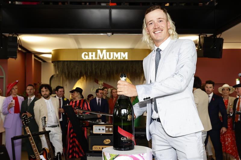MELBOURNE, AUSTRALIA - NOVEMBER 01: Nedd Brockmann during 2022 Melbourne Cup Day at Flemington Racecourse on November 1, 2022 in Melbourne, Australia. (Photo by Sam Tabone/Getty Images)