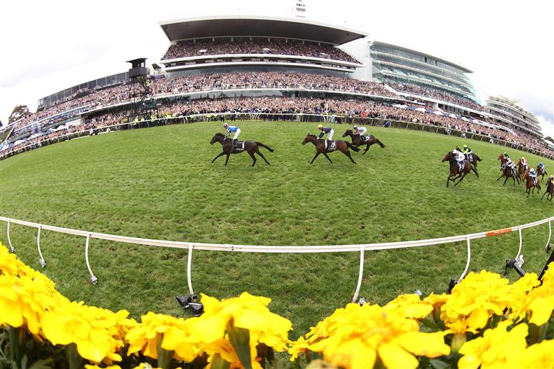 MELBOURNE, AUSTRALIA - NOVEMBER 01: Mark Zahra rides #1 Gold Trip to win race seven the Lexus Melbourne Cup during 2022 Lexus Melbourne Cup Day at Flemington Racecourse on November 01, 2022 in Melbourne, Australia. (Photo by Robert Cianflone/Getty Images)