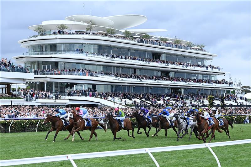 MELBOURNE, AUSTRALIA - NOVEMBER 01: Tommy Berry riding Bartholomeu Dias to win race six the Furphy Plate during 2022 Lexus Melbourne Cup Day at Flemington Racecourse on November 01, 2022 in Melbourne, Australia. (Photo by Quinn Rooney/Getty Images)