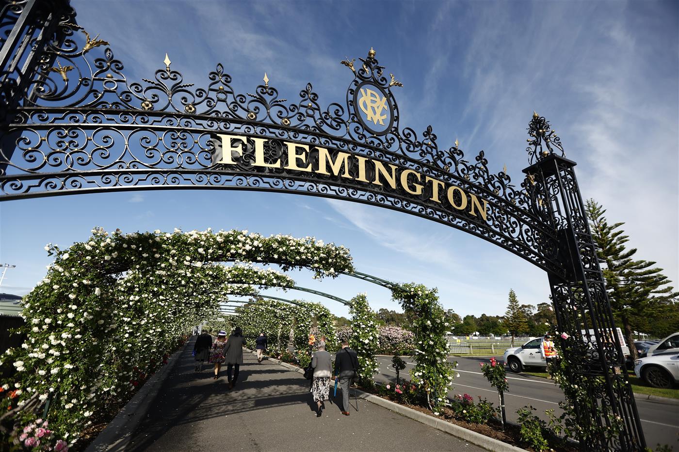 MELBOURNE, AUSTRALIA - NOVEMBER 01: A general view before 2022 Melbourne Cup Day at Flemington Racecourse on November 01, 2022 in Melbourne, Australia. (Photo by Darrian Traynor/Getty Images)