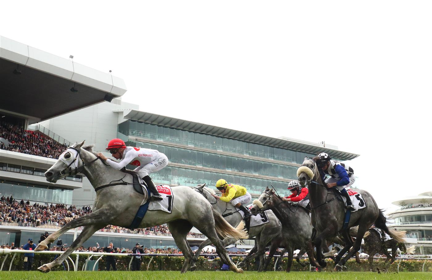 MELBOURNE, AUSTRALIA - NOVEMBER 01: Blake Shinn rides #1 Love Tap to win race three the Resimax Group Subzero Handicap during 2022 Lexus Melbourne Cup Day at Flemington Racecourse on November 01, 2022 in Melbourne, Australia. (Photo by Robert Cianflone/Getty Images)