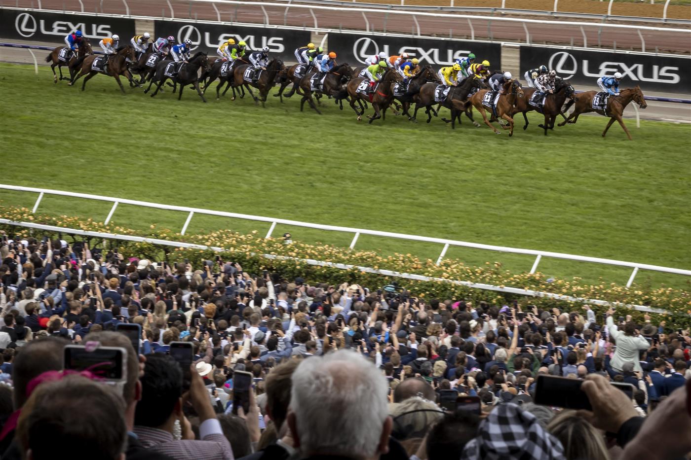 MELBOURNE, AUSTRALIA - NOVEMBER 01: Mark Zahra rides Gold Trip to win race 7 the Lexus Melbourne Cup during 2022 Melbourne Cup Day at Flemington Racecourse on November 01, 2022 in Melbourne, Australia. (Photo by Wayne Taylor/Getty Images for VRC)