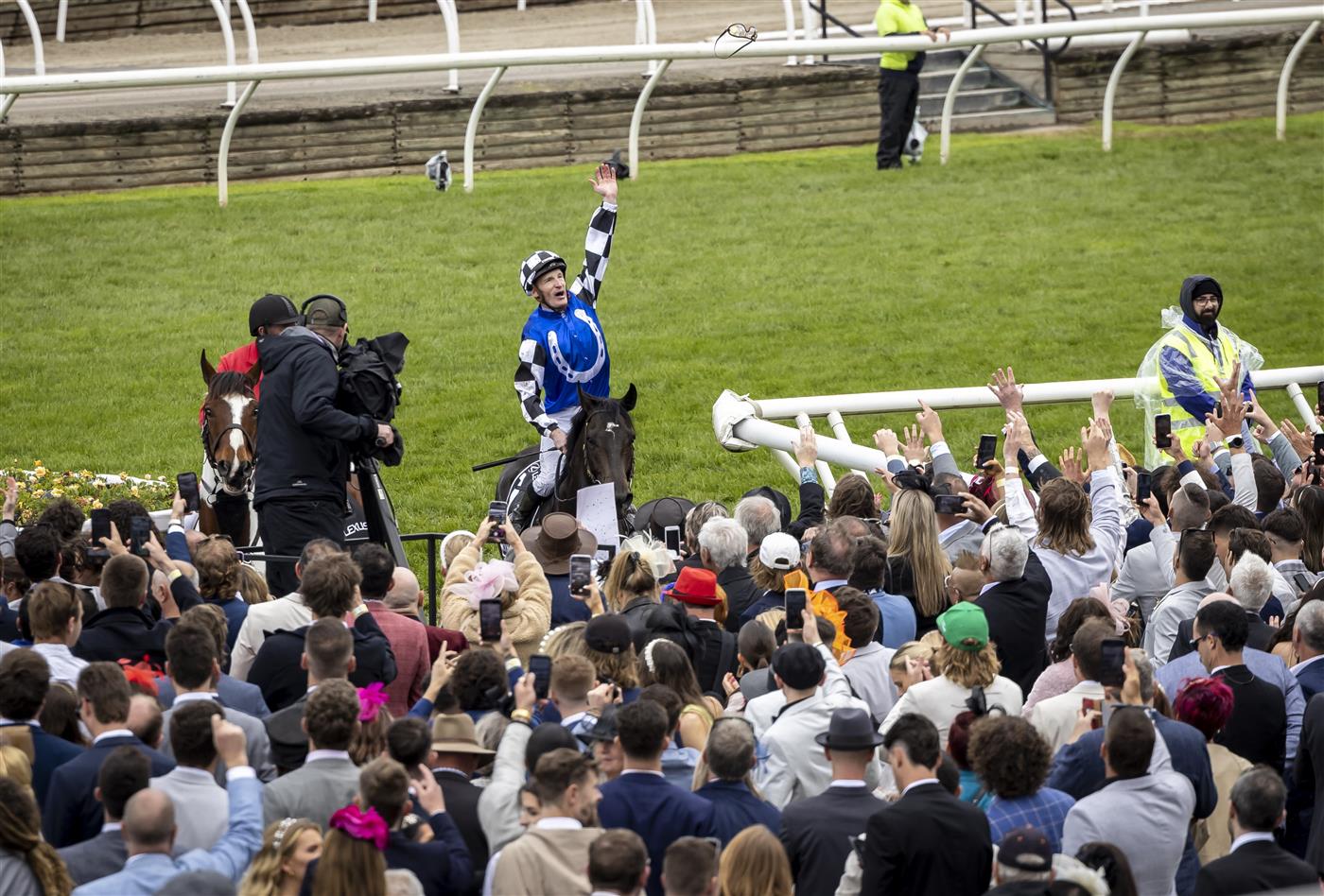 MELBOURNE, AUSTRALIA - NOVEMBER 01: Mark Zahra rides Gold Trip to win race 7 the Lexus Melbourne Cup during 2022 Melbourne Cup Day at Flemington Racecourse on November 01, 2022 in Melbourne, Australia. (Photo by Wayne Taylor/Getty Images for VRC)