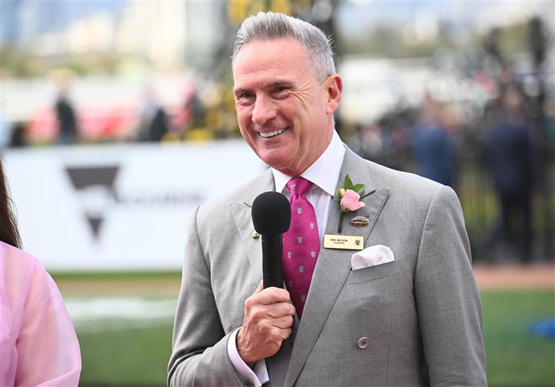 MELBOURNE, AUSTRALIA - NOVEMBER 03: VRC Chairman, Neil Wilson is seen during 2022 Kennedy Oaks Day at Flemington Racecourse on November 03, 2022 in Melbourne, Australia. (Photo by Vince Caligiuri/Getty Images)