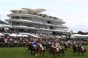 MELBOURNE, AUSTRALIA - NOVEMBER 03: Jake Toeroek rides #7 Aitch To Oh to win the 10 News First Red Roses Stakes during 2022 Kennedy Oaks Day at Flemington Racecourse on November 03, 2022 in Melbourne, Australia. (Photo by Robert Cianflone/Getty Images)