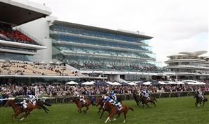 MELBOURNE, AUSTRALIA - NOVEMBER 03: Joshua Parr rides #5 Joyful Fortune to win the G.h. Mumm Century Stakes during 2022 Kennedy Oaks Day at Flemington Racecourse on November 03, 2022 in Melbourne, Australia. (Photo by Robert Cianflone/Getty Images)