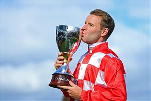 MELBOURNE, AUSTRALIA - NOVEMBER 03: Tommy Berry who rode #1 She's Extreme to win Race 8, the Kennedy Oaks, during 2022 Kennedy Oaks Day at Flemington Racecourse on November 03, 2022 in Melbourne, Australia. (Getty)