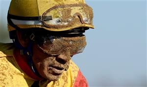 LEXINGTON, KENTUCKY - NOVEMBER 04: dA jockey after a race during the 2022 Breeders