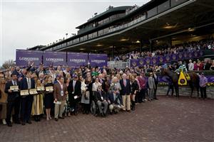 LEXINGTON, KENTUCKY - NOVEMBER 05: Jockey Flavien Prat celebrates in the winner