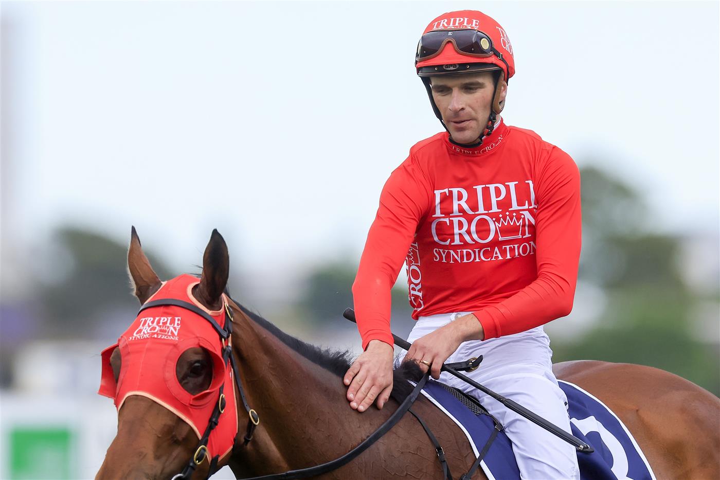 NEWCASTLE, AUSTRALIA - NOVEMBER 12: Sam Clipperton on Pierossa returns to scale after winning race 7 New Zealand Bloodstock Njc Spring Stakes during Racing at Newcastle Racecourse on November 12, 2022 in Newcastle, Australia. (Photo by Mark Evans/Getty Images)
