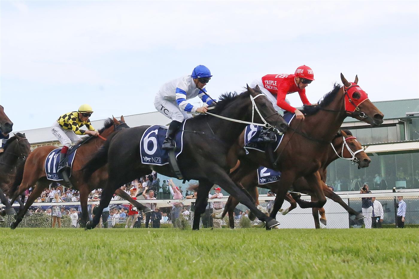 NEWCASTLE, AUSTRALIA - NOVEMBER 12: Sam Clipperton on Pierossa wins race 7 the New Zealand Bloodstock 3YO NJC Spring Stakes during Sydney Racing at  on November 12, 2022 in Newcastle, Australia. (Photo by Mark Evans/Getty Images)