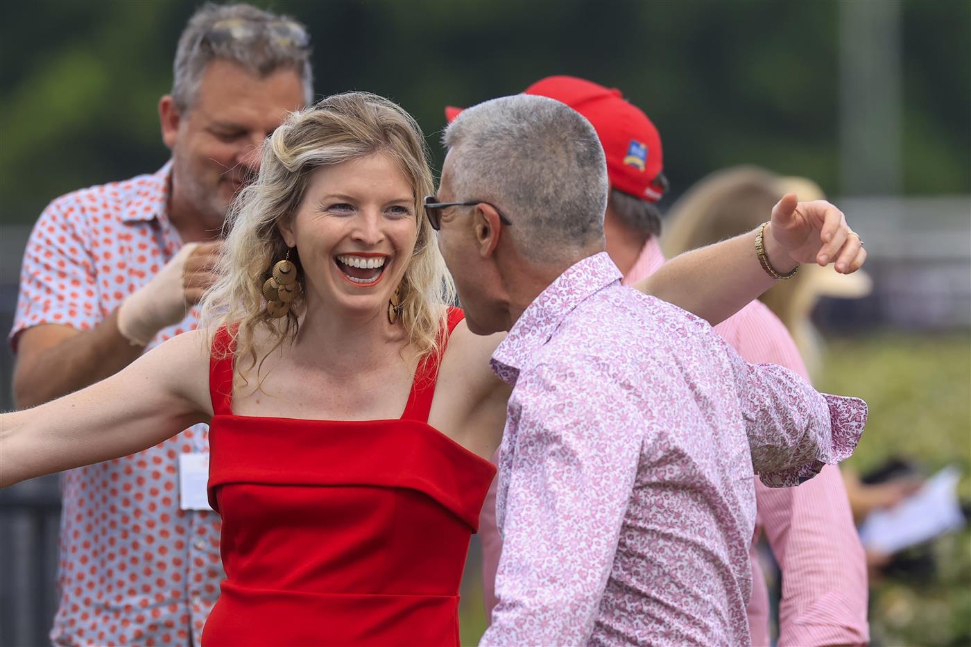 NEWCASTLE, AUSTRALIA - NOVEMBER 12: Connections cheer after winning race 7 New Zealand Bloodstock Njc Spring Stakes withPierossa during Racing at Newcastle Racecourse on November 12, 2022 in Newcastle, Australia. (Photo by Mark Evans/Getty Images)