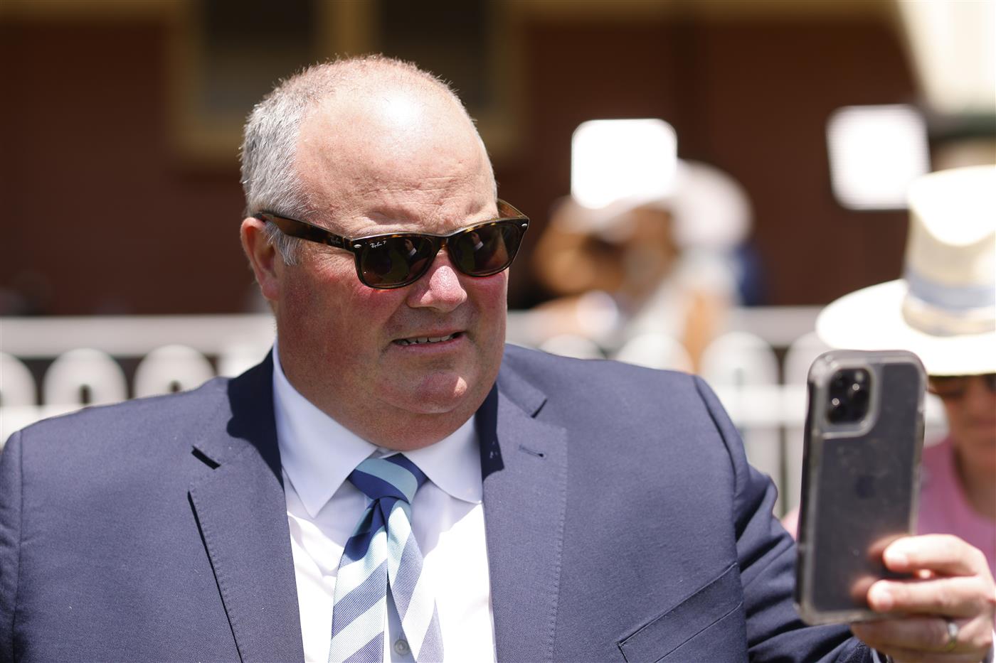 NEWCASTLE, AUSTRALIA - NOVEMBER 12: Brad Widdup looks on after winning race 1 the Nzb Airfreight Max Lees Classic with Fire Lane during Racing at Newcastle Racecourse on November 12, 2022 in Newcastle, Australia. (Photo by Mark Evans/Getty Images)