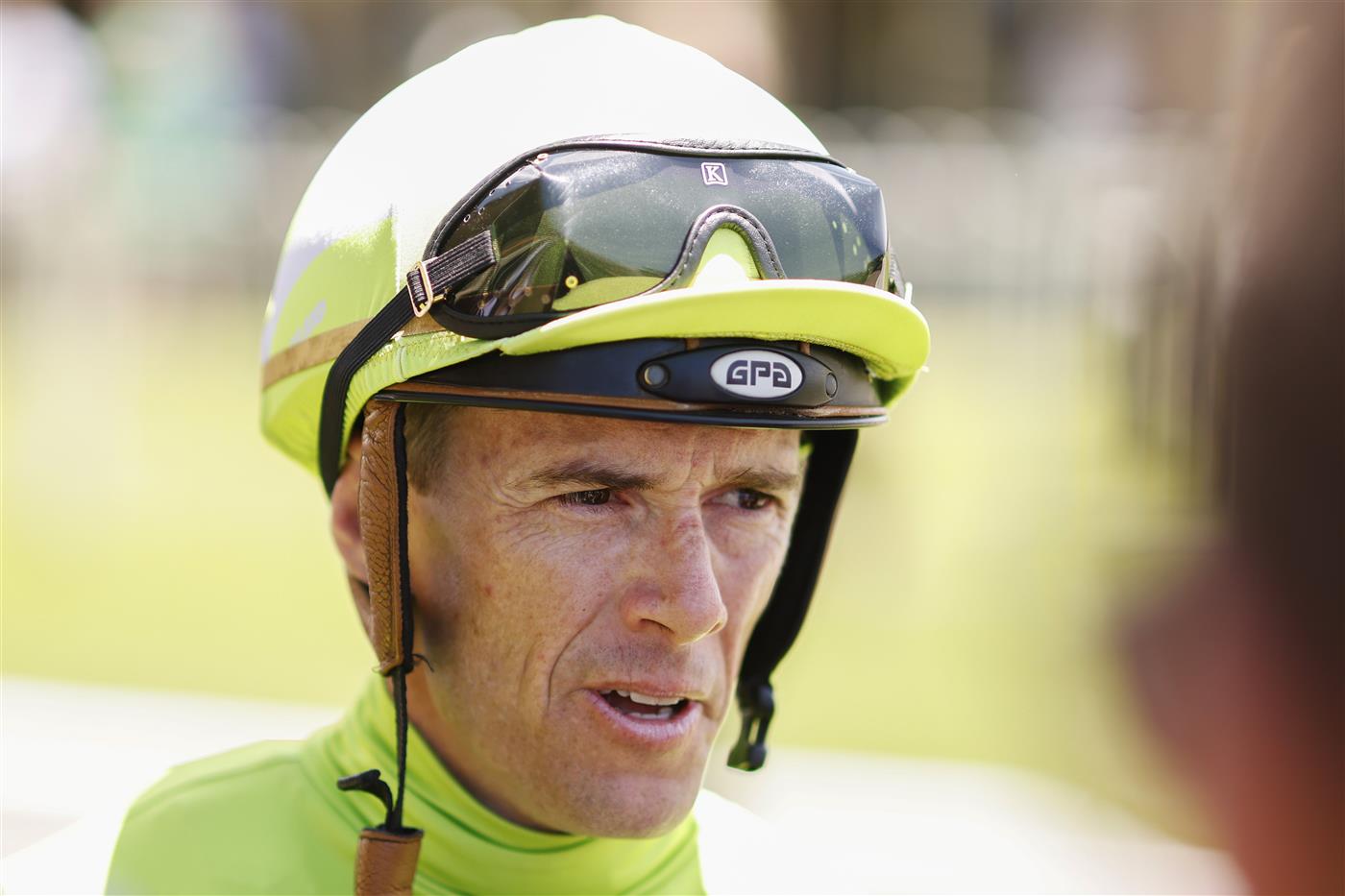 NEWCASTLE, AUSTRALIA - NOVEMBER 12: Jay Ford looks on after winning race 1 the Nzb Airfreight Max Lees Classic on Fire Lane during Racing at Newcastle Racecourse on November 12, 2022 in Newcastle, Australia. (Photo by Mark Evans/Getty Images)