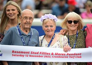 CRANBOURNE, AUSTRALIA - NOVEMBER 12: Udyta Clarke is seen after Megamea won Race 5, the Rosemont Stud F&m Pendant, during Melbourne Racing on Cranbourne Cup Day at Cranbourne Racecourse on November 12, 2022 in Cranbourne, Australia. (Photo by Vince Caligiuri/Getty Images)
