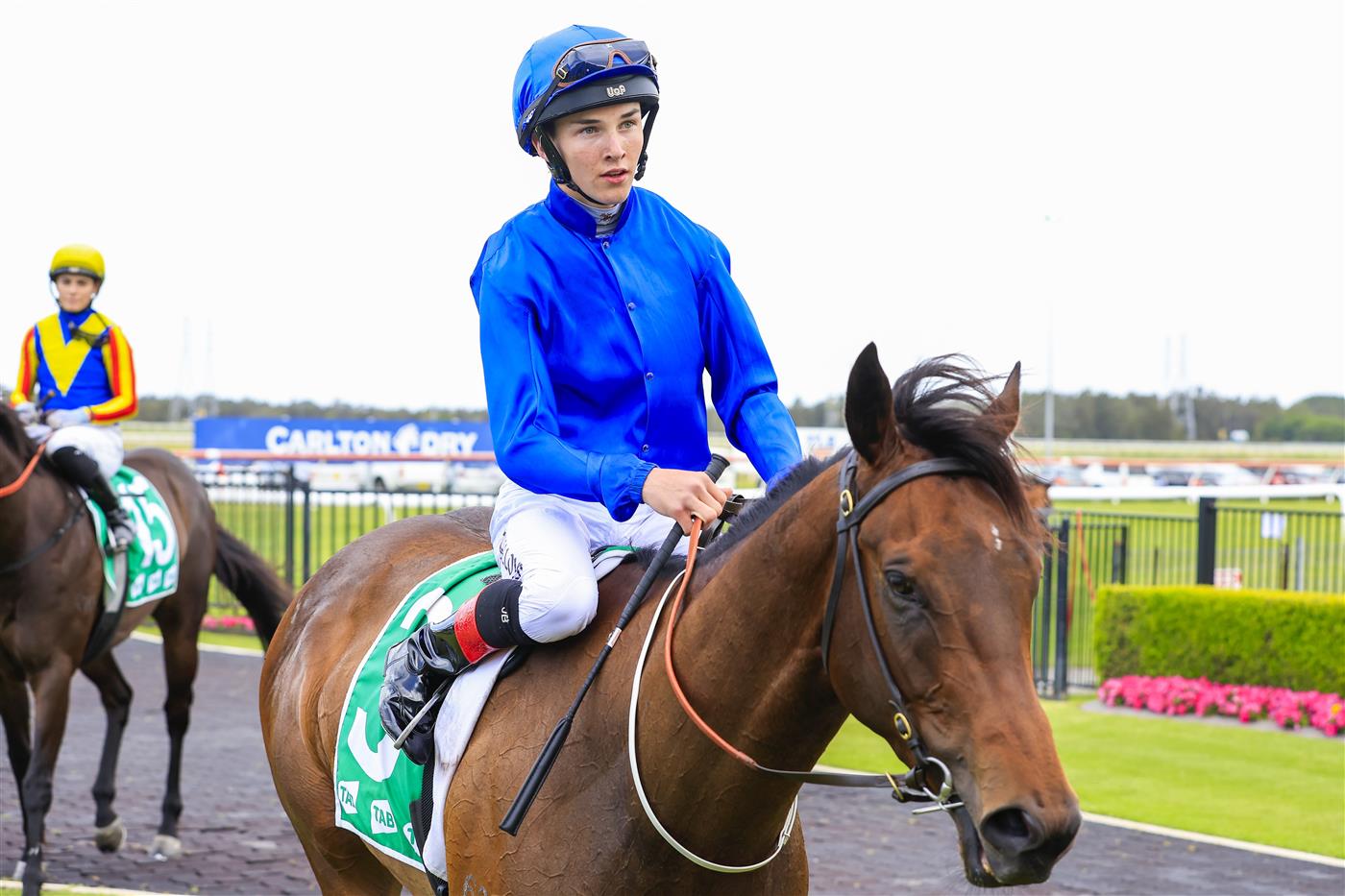 KEMBLA GRANGE, AUSTRALIA - NOVEMBER 19: Zac Lloyd on Athelric returns to scale after winning race 7 The Warra during Sydney Racing at Kembla Grange Racecourse on November 19, 2022 in Kembla Grange, Australia. (Photo by Mark Evans/Getty Images)