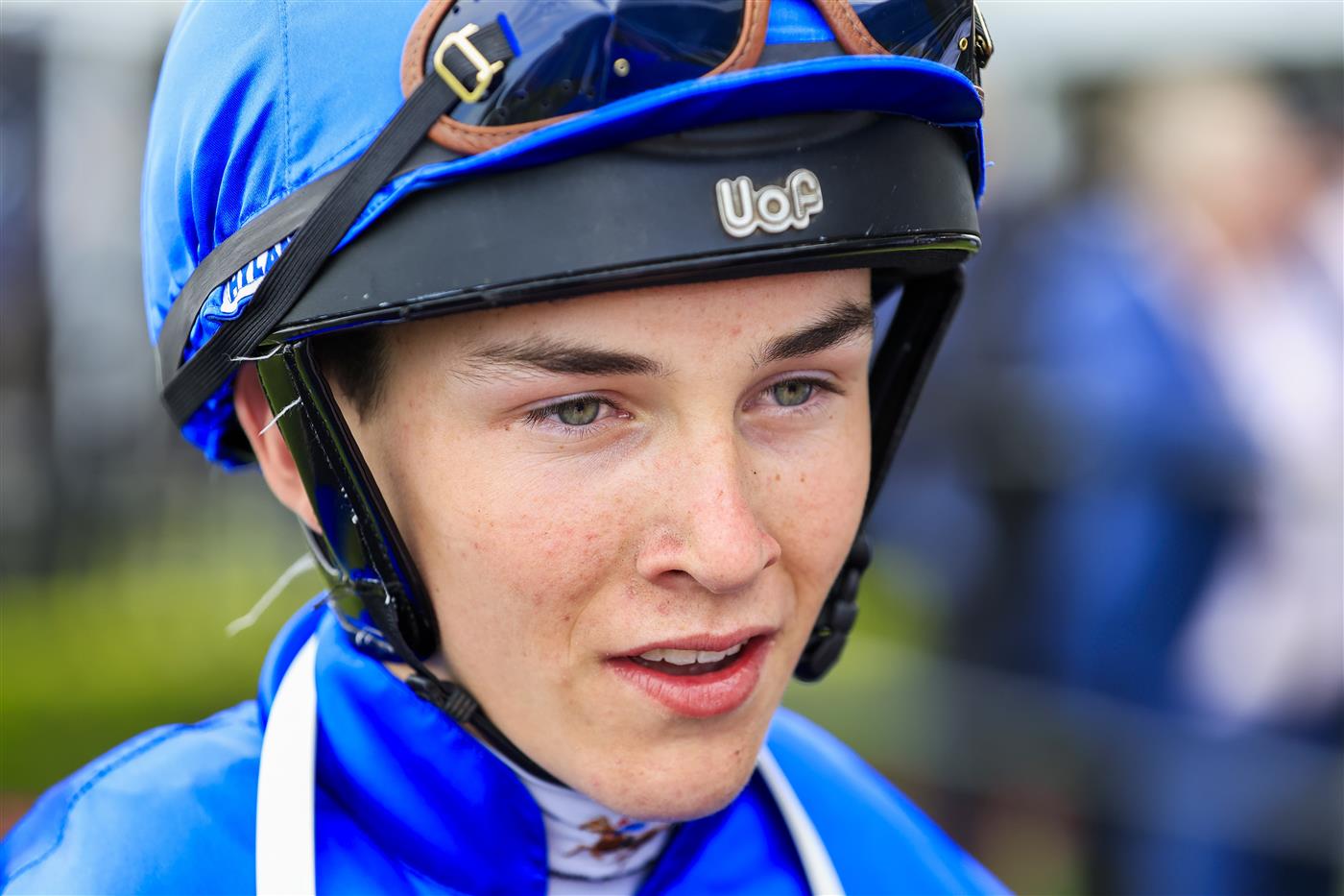KEMBLA GRANGE, AUSTRALIA - NOVEMBER 19: Zac Lloyd  looks on after winning race 7 The Warra on Athelric during Sydney Racing at Kembla Grange Racecourse on November 19, 2022 in Kembla Grange, Australia. (Photo by Mark Evans/Getty Images)