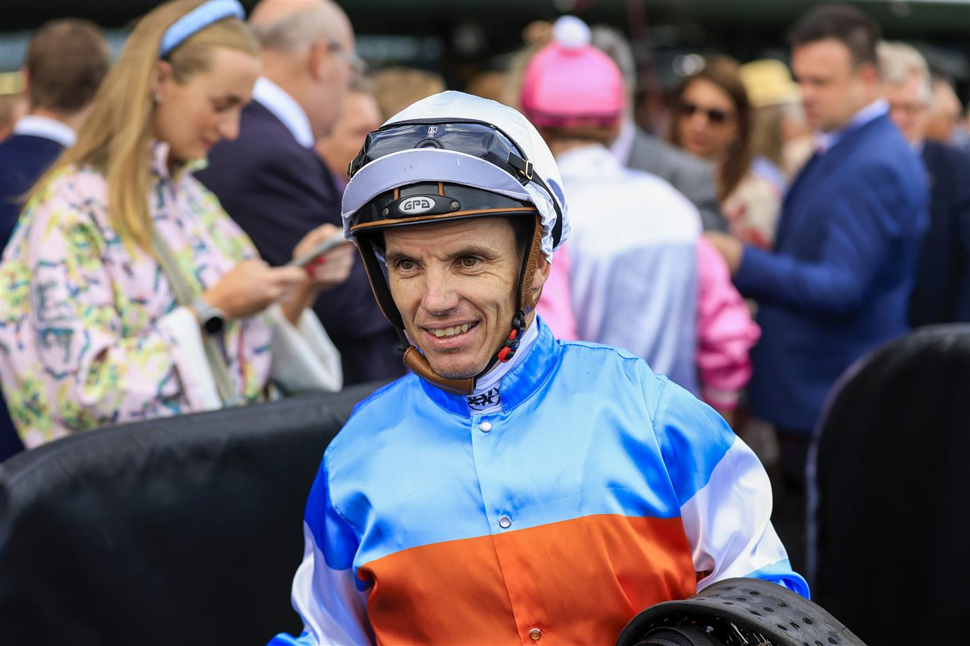 KEMBLA GRANGE, AUSTRALIA - NOVEMBER 19: Tim Clark smiles after winning race 8 The Gong on Riodini during Sydney Racing at Kembla Grange Racecourse on November 19, 2022 in Kembla Grange, Australia. (Photo by Mark Evans/Getty Images)