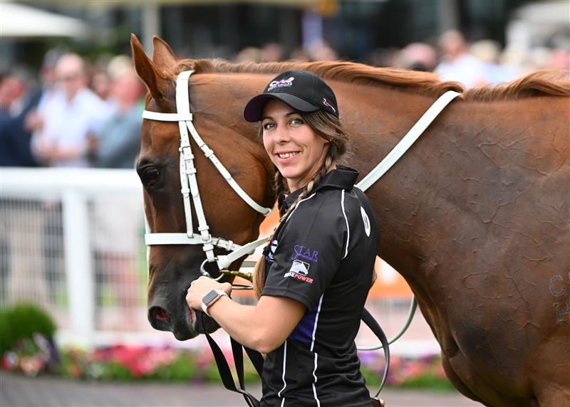 MELBOURNE, AUSTRALIA - NOVEMBER 26:  Vienna Princess after winning Race 4, the Quayclean Twilight Glow Stakes, during Melbourne Racing at Caulfield Racecourse on November 26, 2022 in Melbourne, Australia. (Photo by Vince Caligiuri/Getty Images)