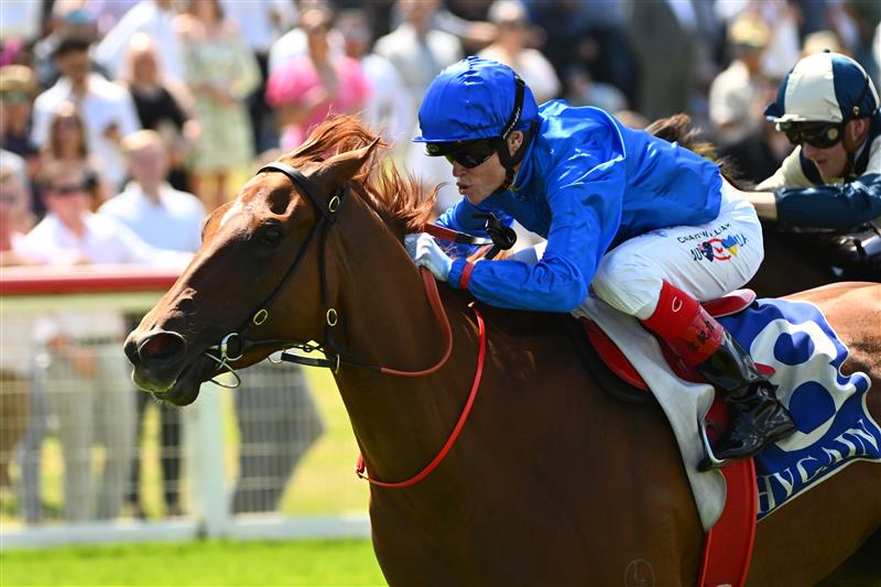 MELBOURNE, AUSTRALIA - DECEMBER 03: Craig Williams riding Red Card winning Race 5, the Fulmen Park 3yo Bm70 Handicap, during Melbourne Racing at Pakenham Racecourse on December 03, 2022 in Melbourne, Australia. (Photo by Vince Caligiuri/Getty Images)