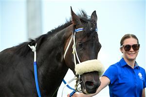 MELBOURNE, AUSTRALIA - DECEMBER 03: Invincible Caviar after winning Race 3, the Furphy Refreshing Ale Bm70 Handicap, during Melbourne Racing at Pakenham Racecourse on December 03, 2022 in Melbourne, Australia. (Photo by Vince Caligiuri/Getty Images)