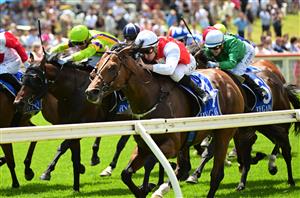 MELBOURNE, AUSTRALIA - DECEMBER 03: Blake Shinn riding Najem Suhail winning Race 4, the Rj Sanderson & Associates Bm78 Handicap, during Melbourne Racing at Pakenham Racecourse on December 03, 2022 in Melbourne, Australia. (Photo by Vince Caligiuri/Getty Images)