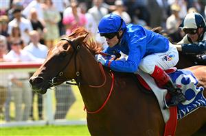 MELBOURNE, AUSTRALIA - DECEMBER 03: Craig Williams riding Red Card winning Race 5, the Fulmen Park 3yo Bm70 Handicap, during Melbourne Racing at Pakenham Racecourse on December 03, 2022 in Melbourne, Australia. (Photo by Vince Caligiuri/Getty Images)