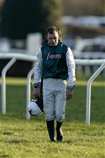 SUNBURY, ENGLAND - DECEMBER 26: A dejected Charlie Deutsch after being unseated from L'Homme Presse at the last during The Ladbrokes King George VI Chase at Kempton Park Racecourse on December 26, 2022 in Sunbury, England. (Photo by Alan Crowhurst/Getty Images)