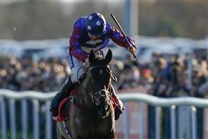 SUNBURY, ENGLAND - DECEMBER 26: Aidan Coleman riding Paisley Park win The Ladbrokes Long Walk Hurdle at Kempton Park Racecourse on December 26, 2022 in Sunbury, England. (Photo by Alan Crowhurst/Getty Images)
