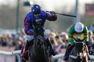 SUNBURY, ENGLAND - DECEMBER 26: Aidan Coleman riding Paisley Park win The Ladbrokes Long Walk Hurdle at Kempton Park Racecourse on December 26, 2022 in Sunbury, England. (Photo by Alan Crowhurst/Getty Images)