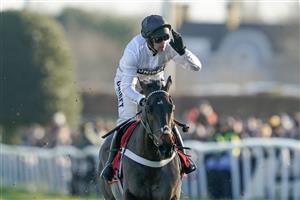 SUNBURY, ENGLAND - DECEMBER 26: Nico de Boinville riding Constitution Hill easily win The Ladbrokes Christmas Hurdle at Kempton Park Racecourse on December 26, 2022 in Sunbury, England. (Photo by Alan Crowhurst/Getty Images)