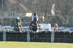 SUNBURY, ENGLAND - DECEMBER 26: Nico de Boinville riding Constitution Hill clear the last to win The Ladbrokes Christmas Hurdle at Kempton Park Racecourse on December 26, 2022 in Sunbury, England. (Photo by Alan Crowhurst/Getty Images)
