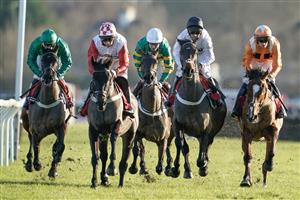 SUNBURY, ENGLAND - DECEMBER 26: Nico de Boinville riding Constitution Hill (white) on their way to winning The Ladbrokes Christmas Hurdle at Kempton Park Racecourse on December 26, 2022 in Sunbury, England. (Photo by Alan Crowhurst/Getty Images)