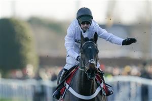 SUNBURY, ENGLAND - DECEMBER 26: Nico de Boinville riding Constitution Hill easily win The Ladbrokes Christmas Hurdle at Kempton Park Racecourse on December 26, 2022 in Sunbury, England. (Photo by Alan Crowhurst/Getty Images)