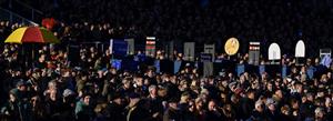 SUNBURY, ENGLAND - DECEMBER 26: A large crowd on Boxing Day at Kempton Park Racecourse on December 26, 2022 in Sunbury, England. (Photo by Alan Crowhurst/Getty Images)
