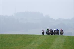 CHEPSTOW, WALES - DECEMBER 27: Runners in The Coral Committed To Safer Gambling Novices