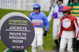 CHEPSTOW, WALES - DECEMBER 27: Jockeys leave the weighing room at Chepstow Racecourse on December 27, 2022 in Chepstow, Wales. (Photo by Alan Crowhurst/Getty Images)