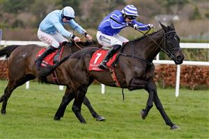 DUBLIN, IRELAND - DECEMBER 28: Patrick Mullins riding Ile Atlantique win The Midland Legal Solicitors Flat Race at Leopardstown Racecourse on December 28, 2022 in Dublin, Ireland. (Photo by Alan Crowhurst/Getty Images)
