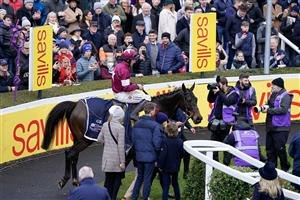 DUBLIN, IRELAND - DECEMBER 28: Jack Kennedy returns to the winners enclosure on Conflated after winning The Savills Chase at Leopardstown Racecourse on December 28, 2022 in Dublin, Ireland. (Photo by Alan Crowhurst/Getty Images)