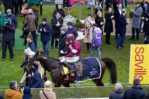 DUBLIN, IRELAND - DECEMBER 28: Jack Kennedy returns to the winners enclosure on Conflated after winning The Savills Chase at Leopardstown Racecourse on December 28, 2022 in Dublin, Ireland. (Photo by Alan Crowhurst/Getty Images)